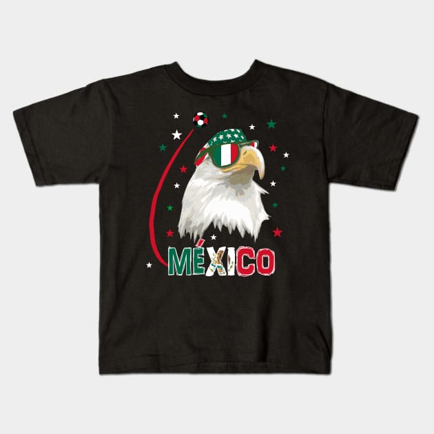 Mexico Soccer T-Shirt Kids T-Shirt by Nerd_art